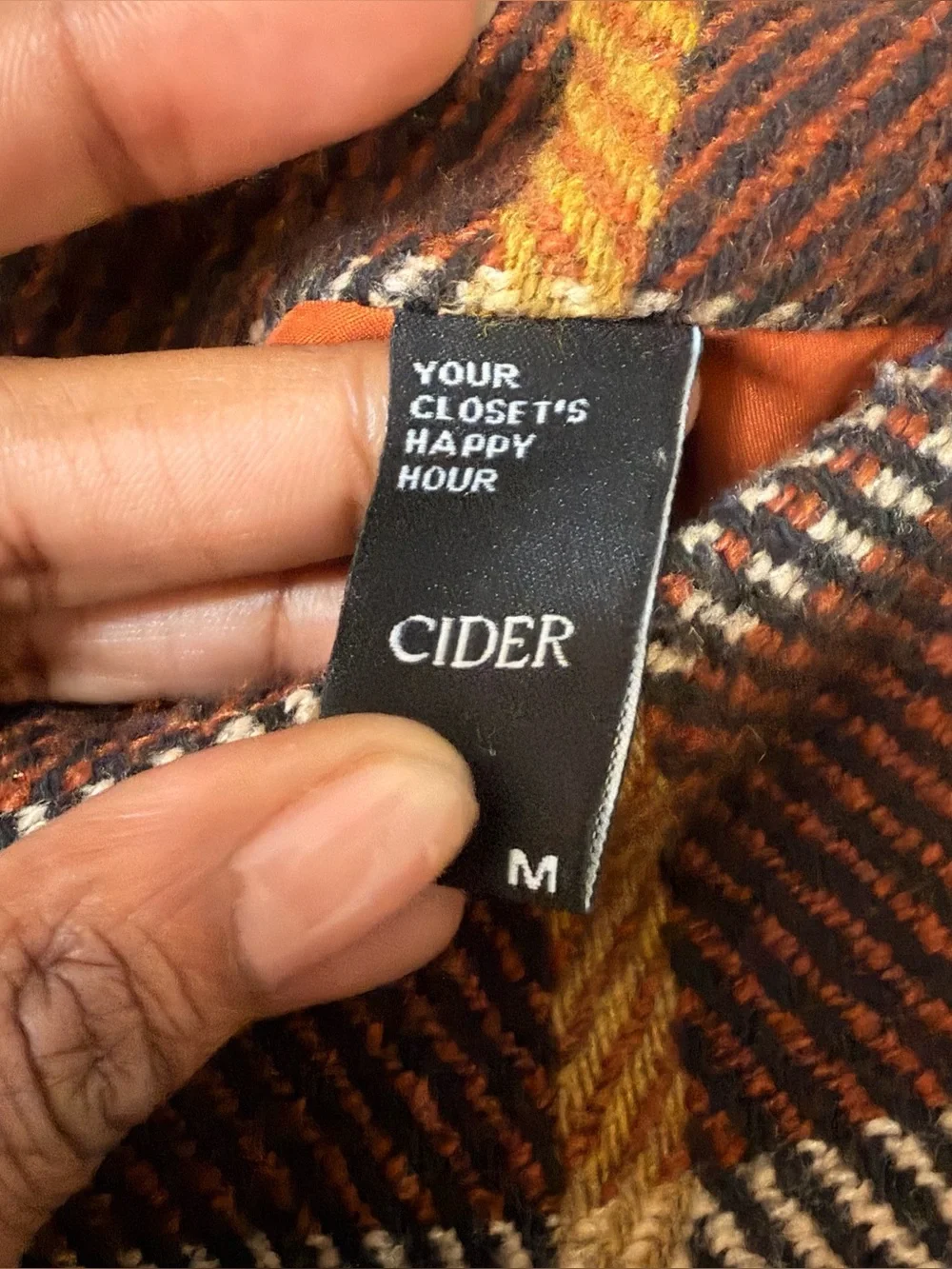 Cider Plaid Mini Skirt in Brown, Gold and Green